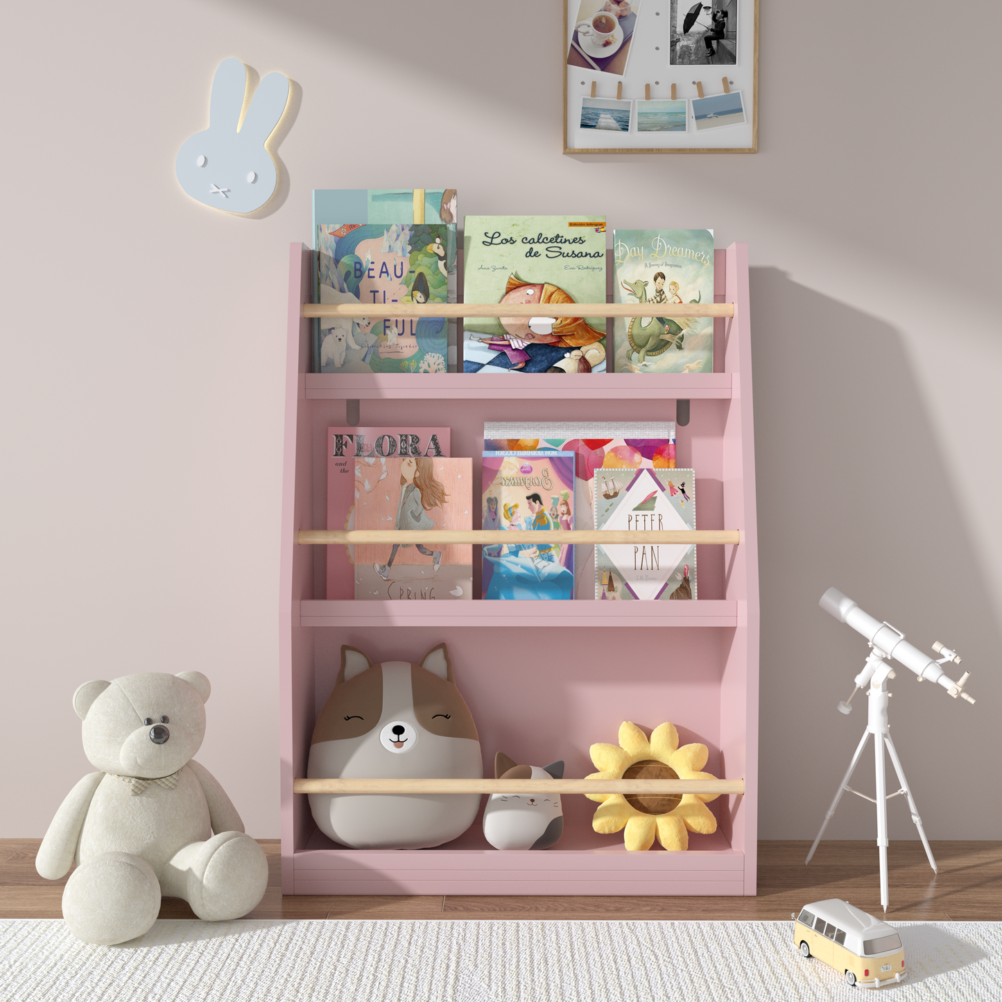 Justo Contemporary Kids Book Rack