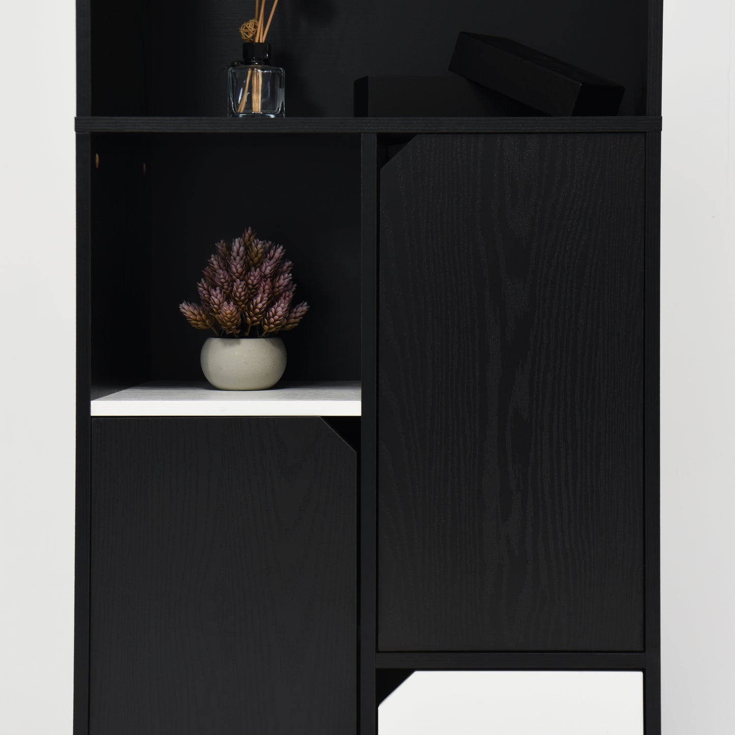 Eda Modern Open Bedroom Storage Cabinet