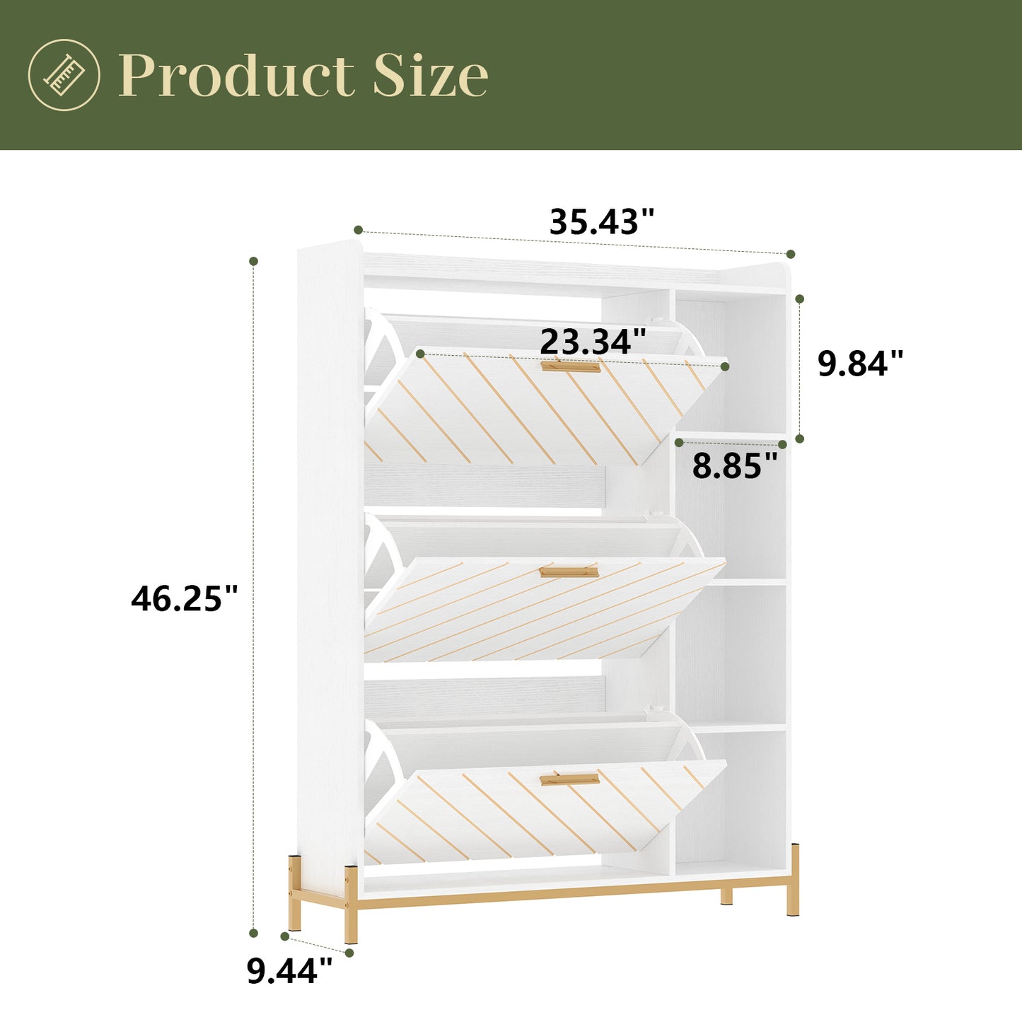 Mission Modern Slim Shoe Storage Cabinet