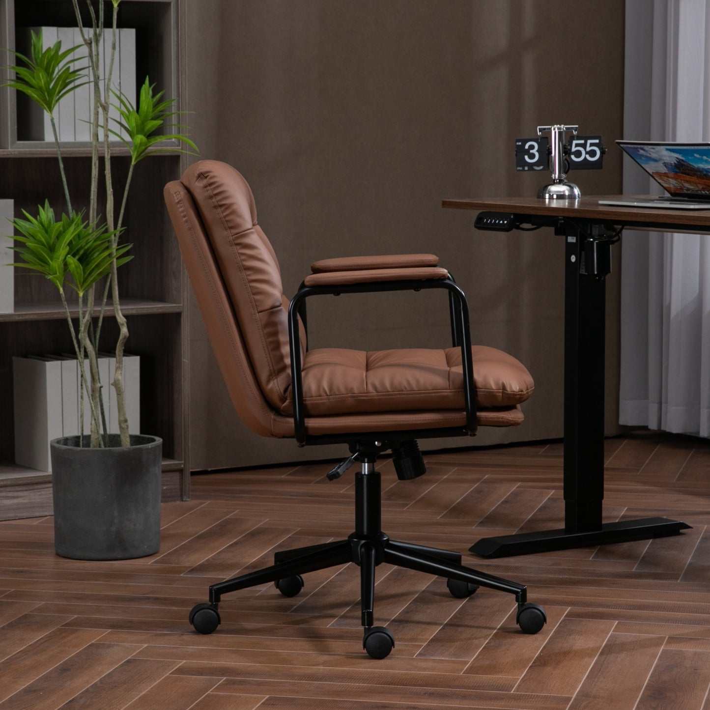 Napa Contemporary Ergo Leather Desk Chair