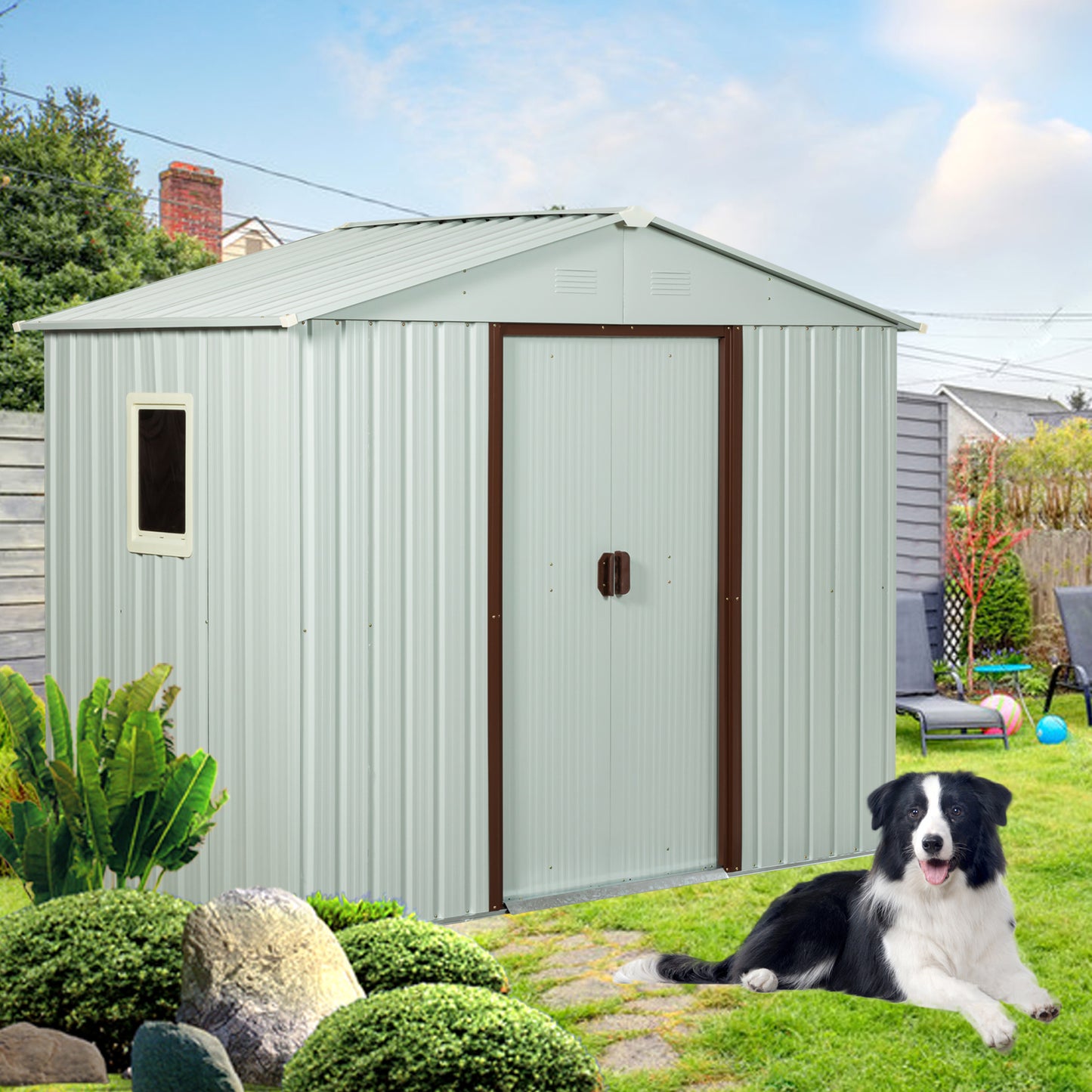 Ghivi Industrial Metal Storage Shed