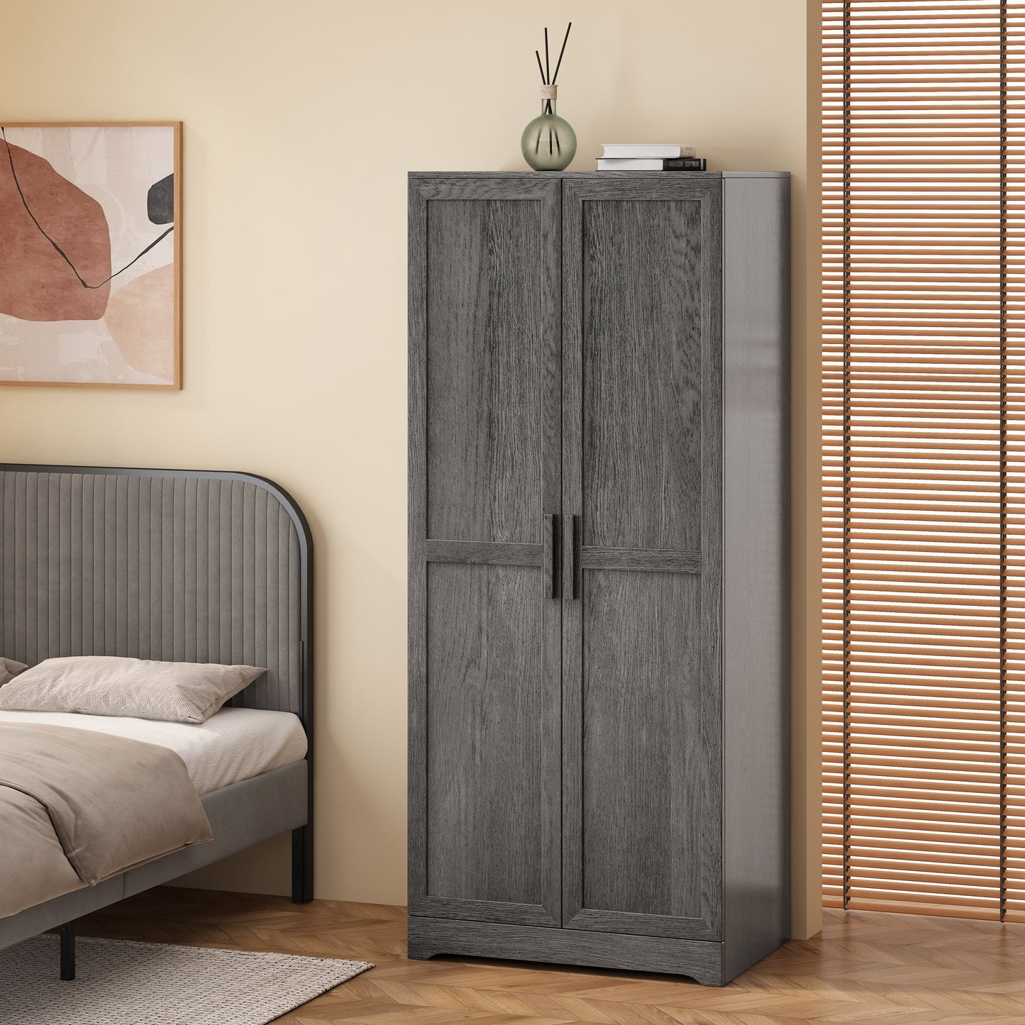 Fitch Contemporary Velvet Door Wardrobe