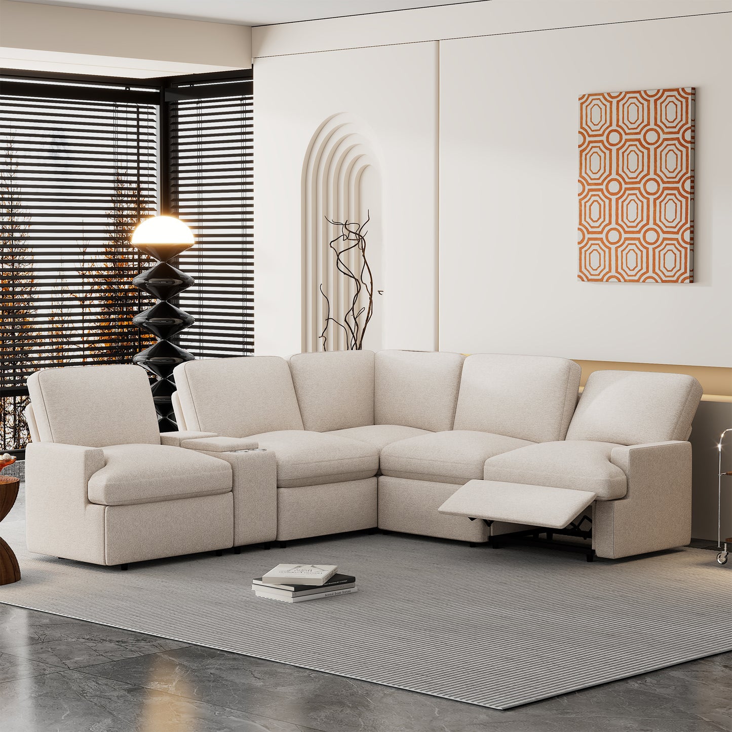 Fremont Modern Power Recliner Sectional Sofa