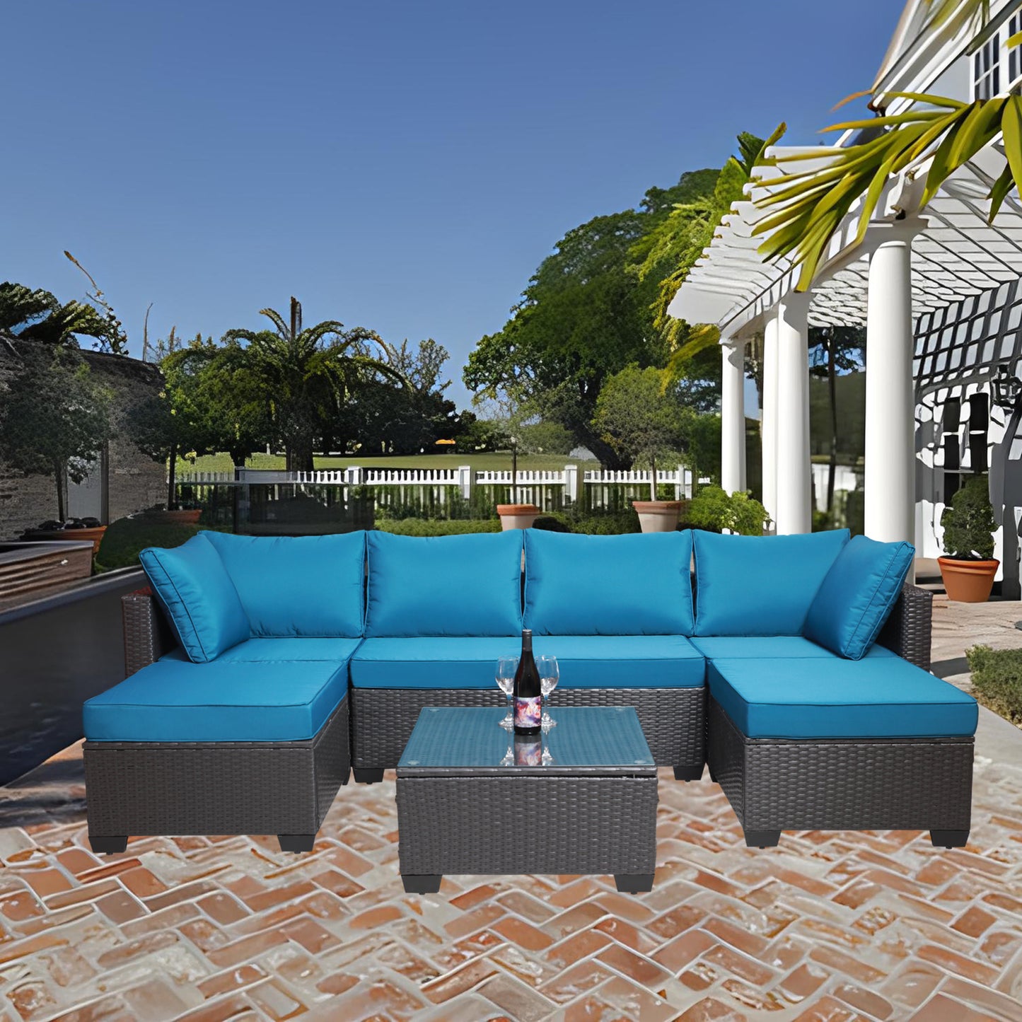 Cleo Modern Rattan Patio Set