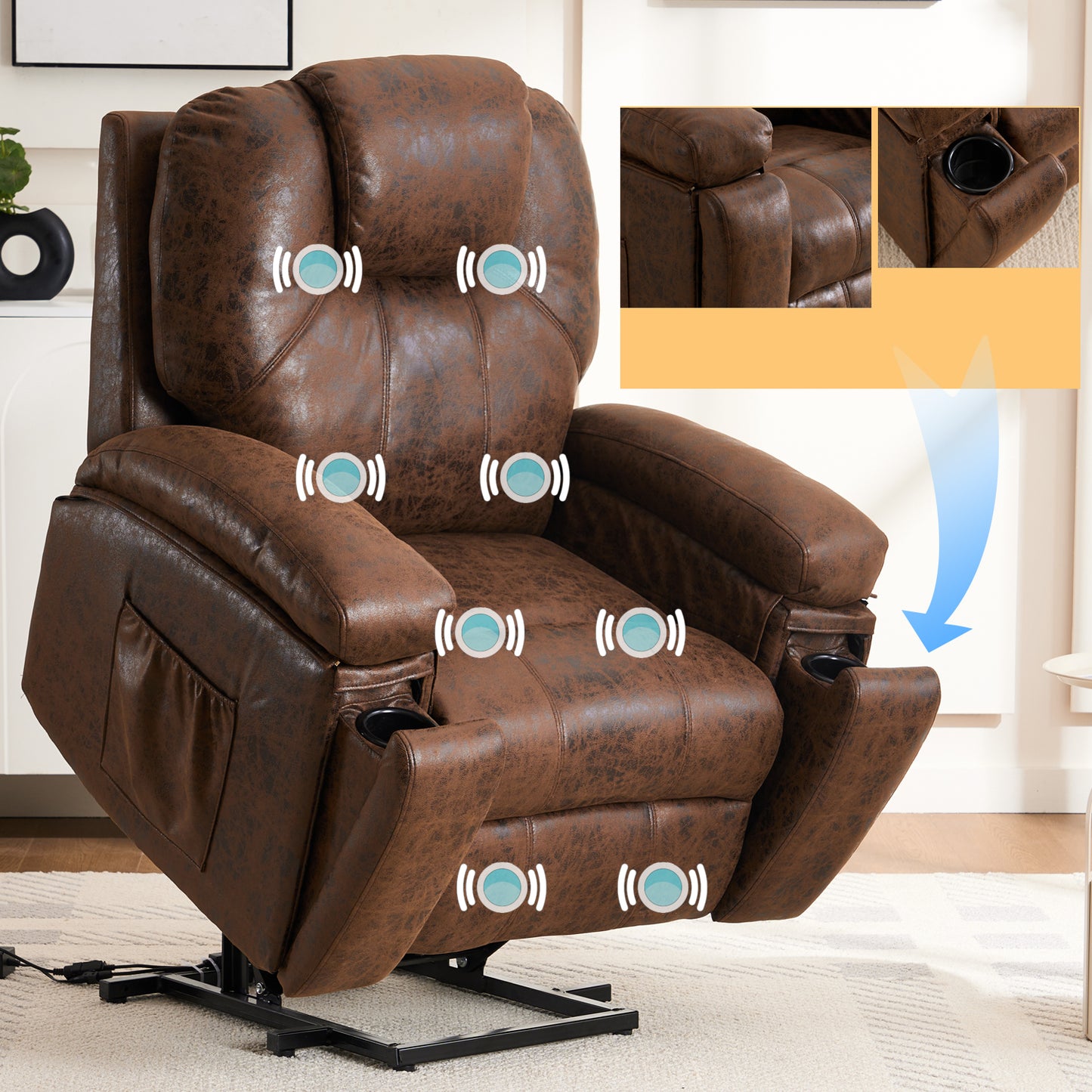 Silverleaf Modern Massage Lift Recliner