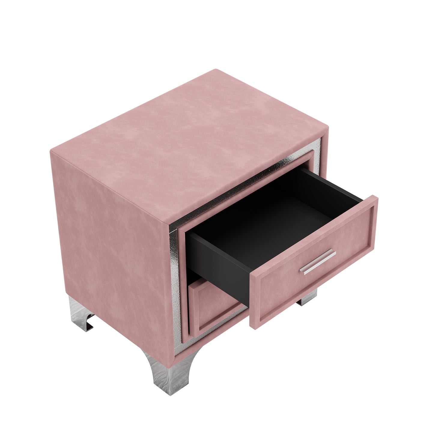 Sonoma Contemporary Velvet Bedside Table