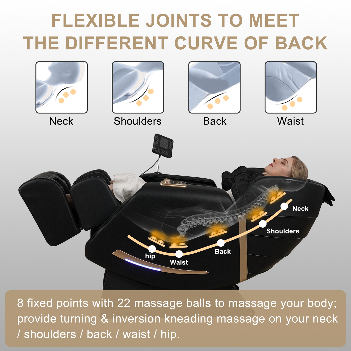 Jiron Modern Velvet Massage Chair