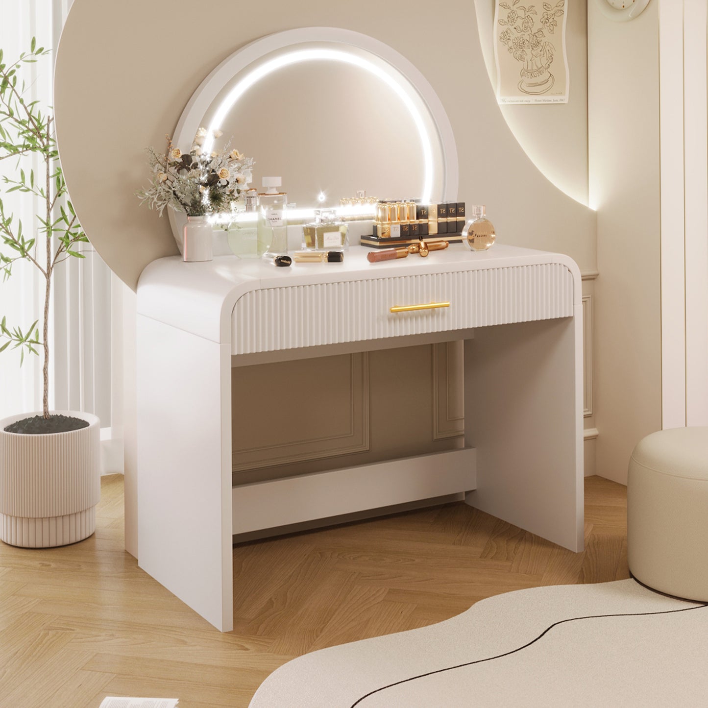 Mission Modern Makeup Vanity with Touch