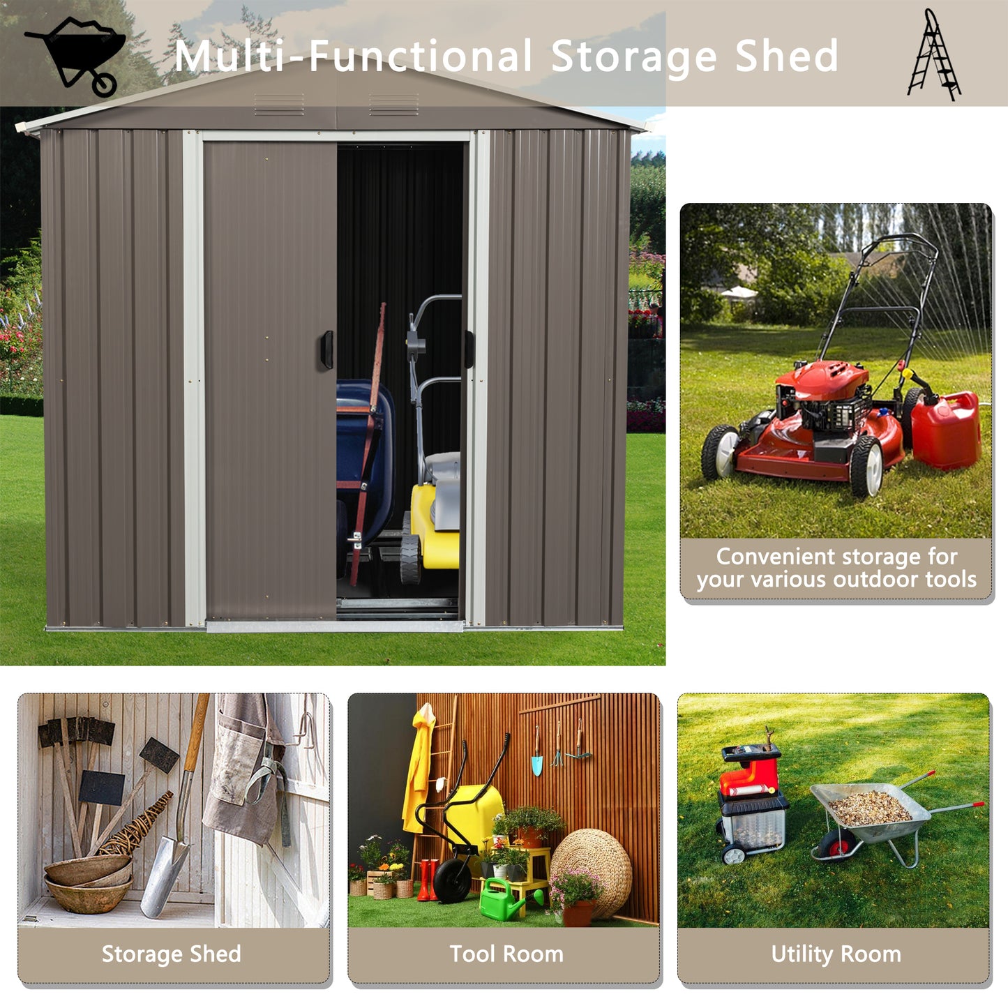 Justo Industrial Outdoor Storage Shed