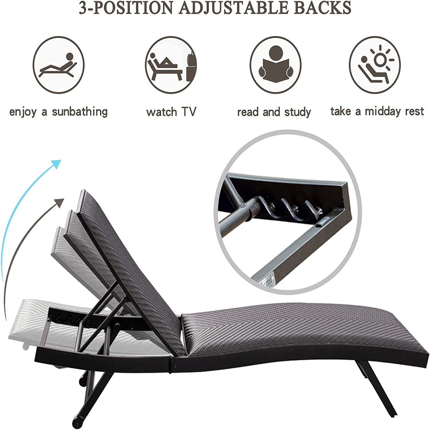 Emery Contemporary Outdoor Wicker Lounge Chairs
