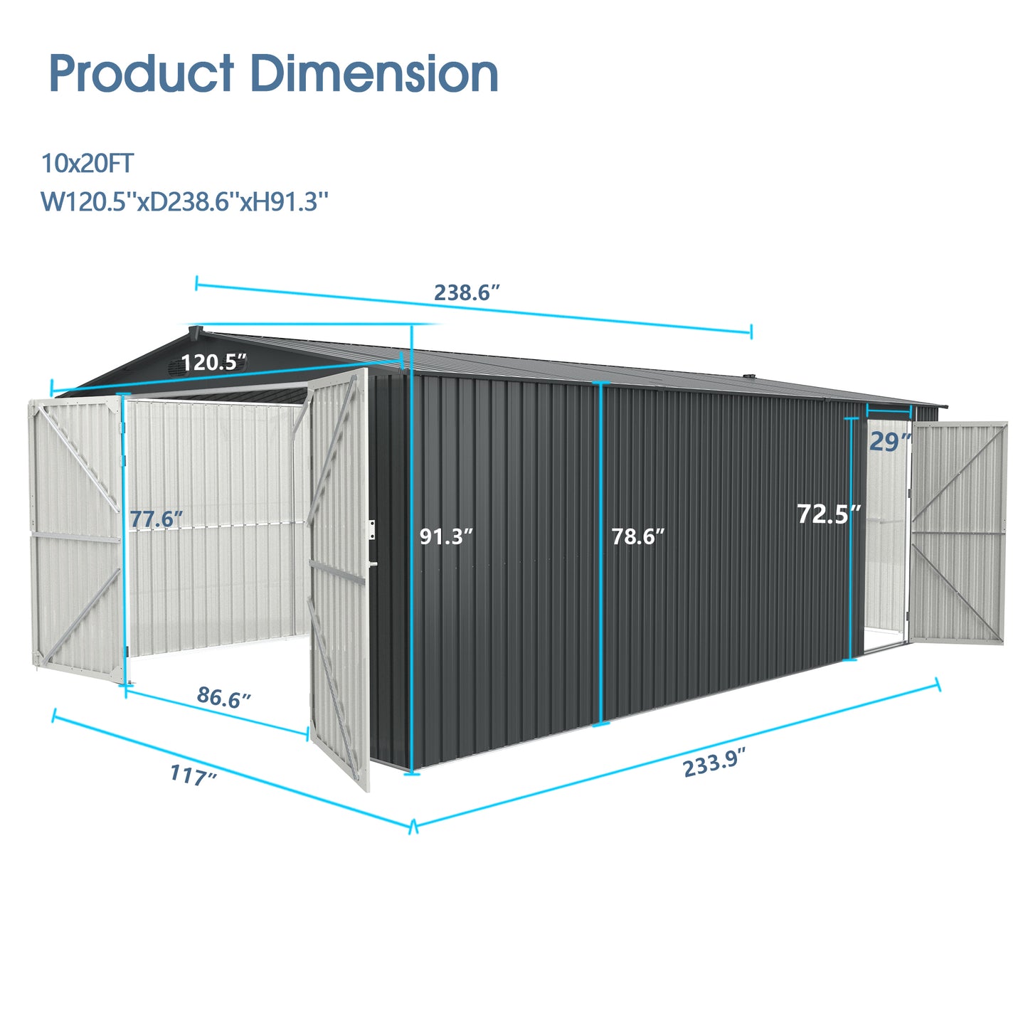 Bartholomew Industrial Garden Storage Shed