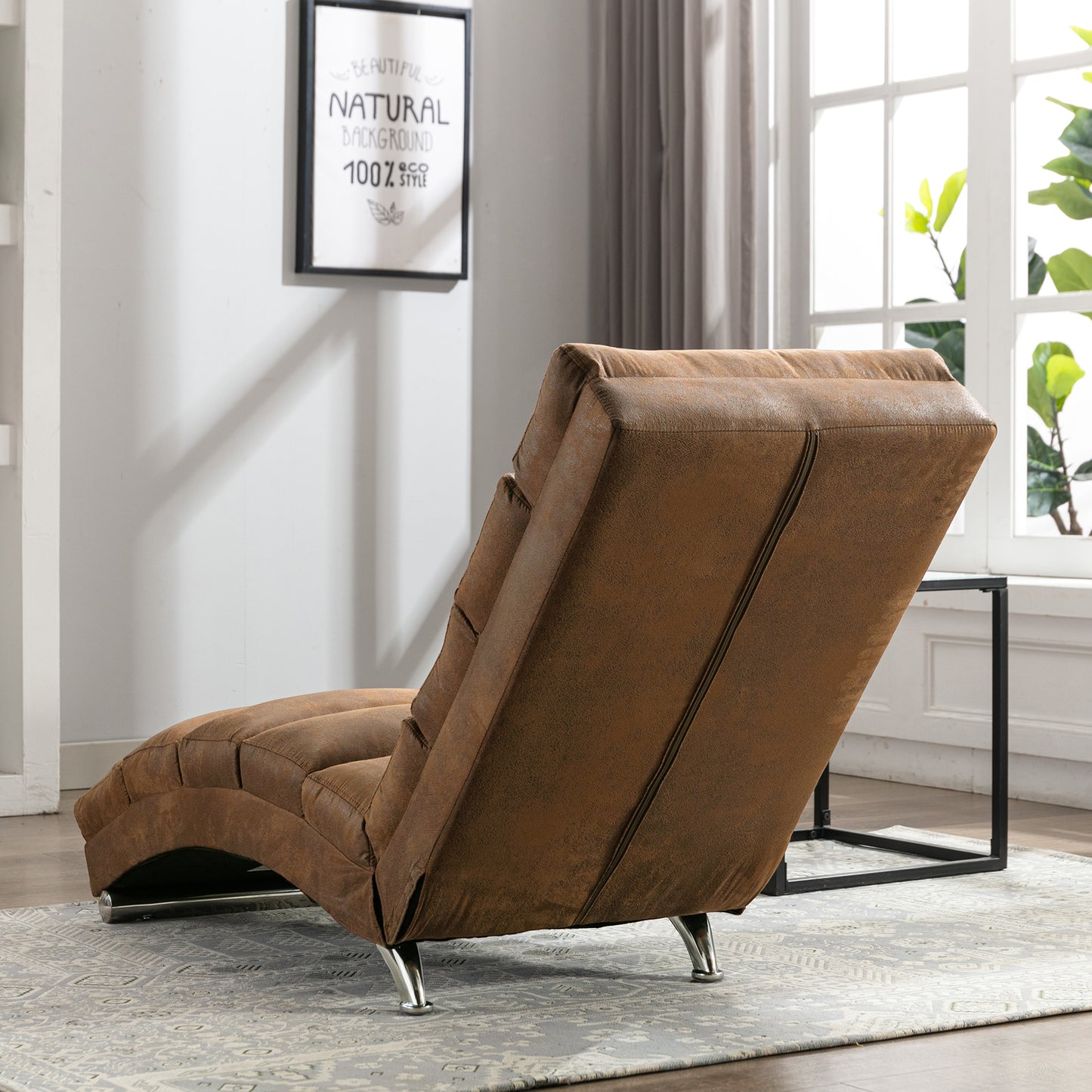 Marcel Contemporary Linen Massage Lounge Chaise