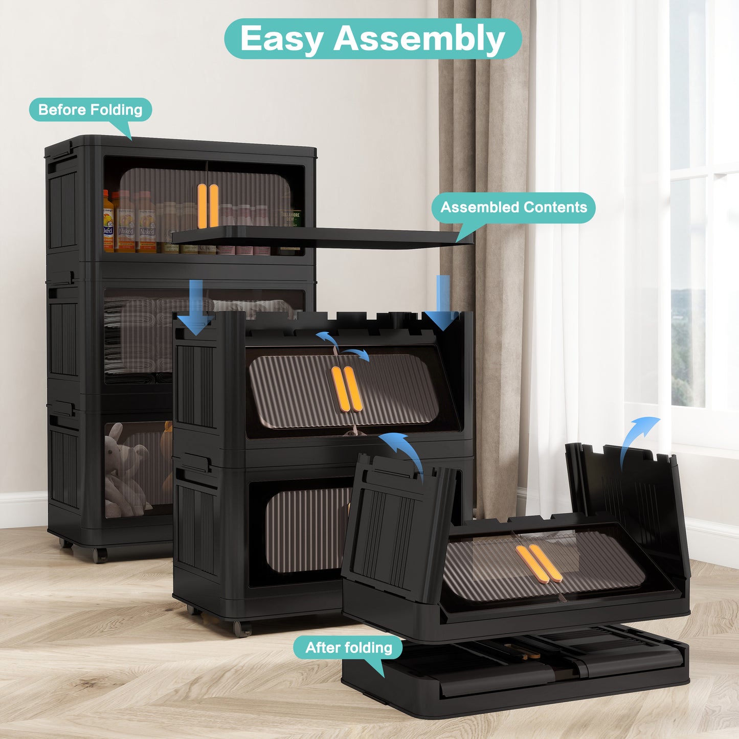Napa Modern Folding Storage Cabinet