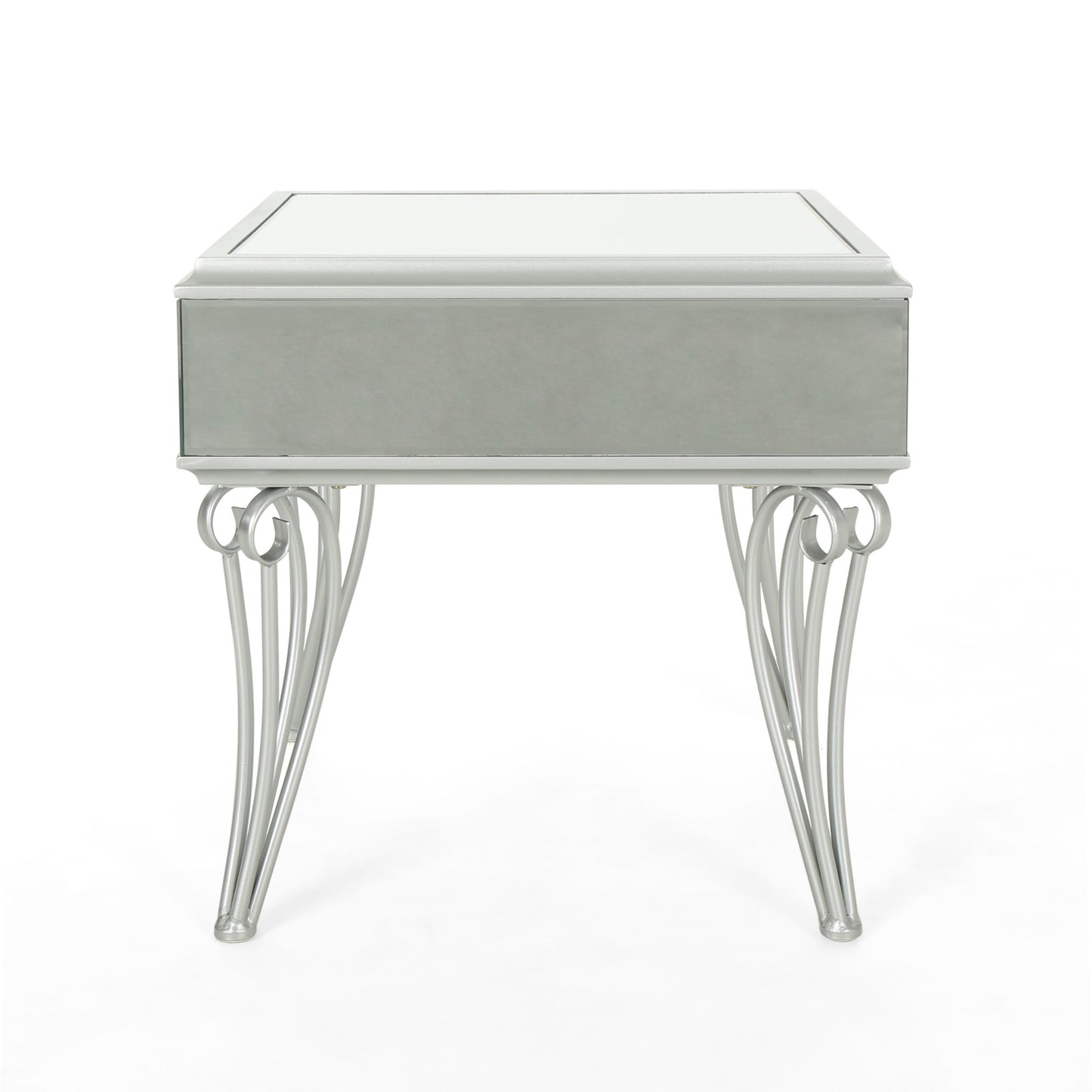 Cleo Modern Mirrored Nightstand Table
