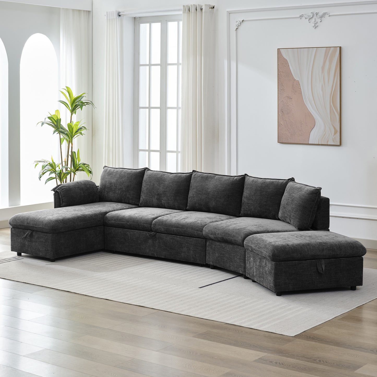 Sonoma Modern Pull-out Couch Sectional