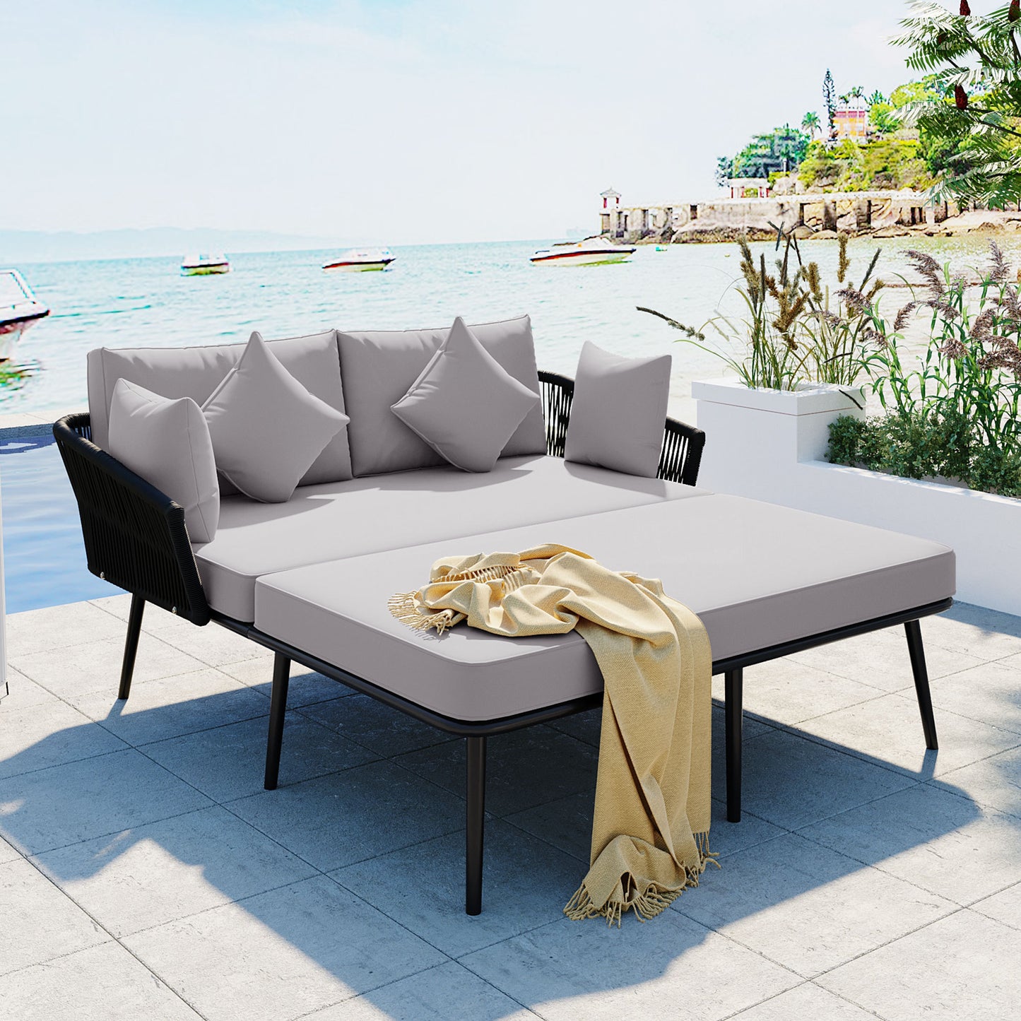 Irvington Modern Woven Rope Daybed
