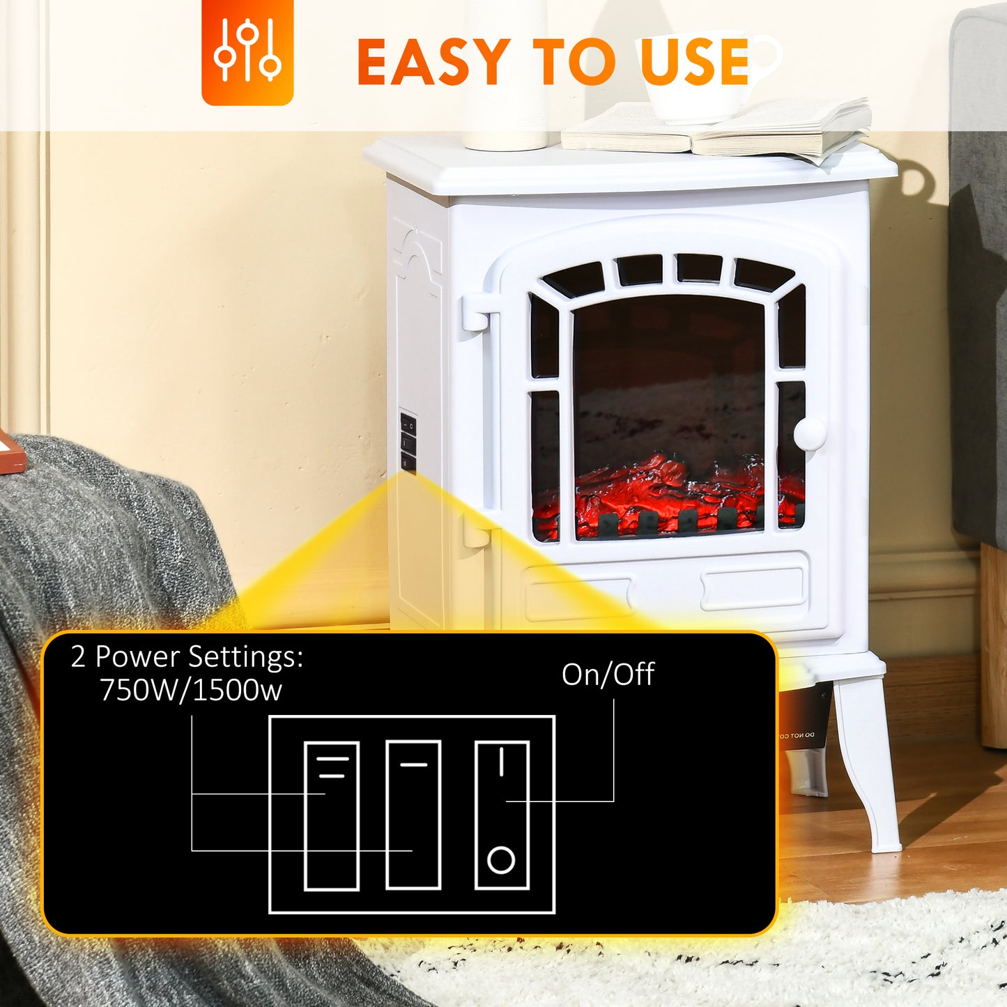 Healdsburg Traditional Hearth Electric Fireplace