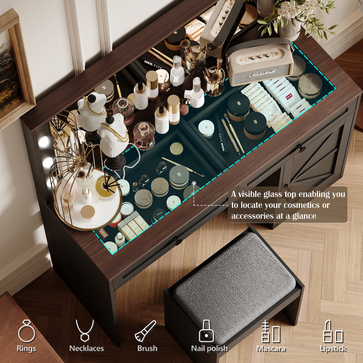 Ghivi Modern Vanity Dressing Desk