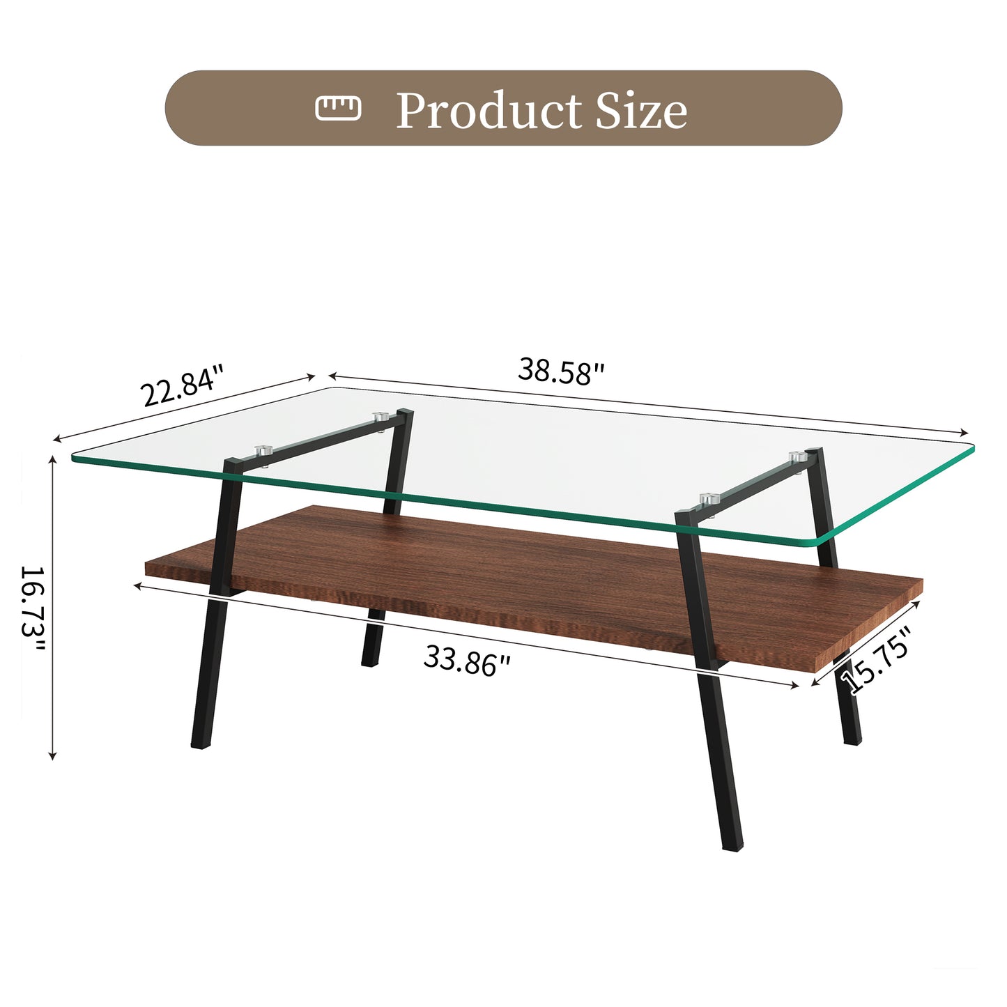 Lula Modern Glass Coffee Table