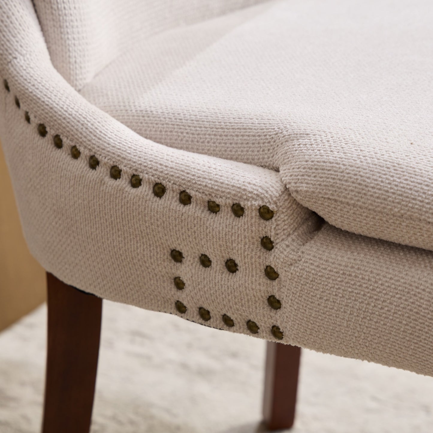 Calista Contemporary Double-layer Chenille Dining Chairs