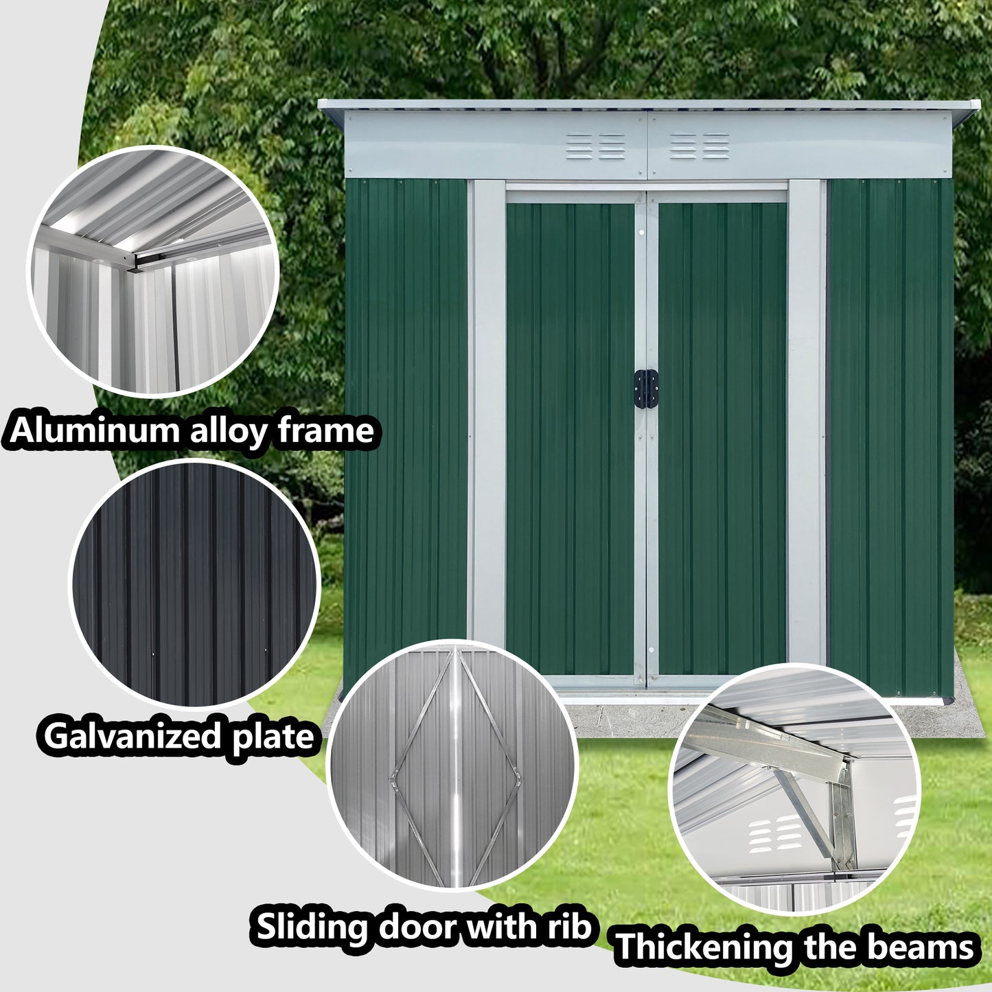 Silverleaf Contemporary Outdoor Storage Shed