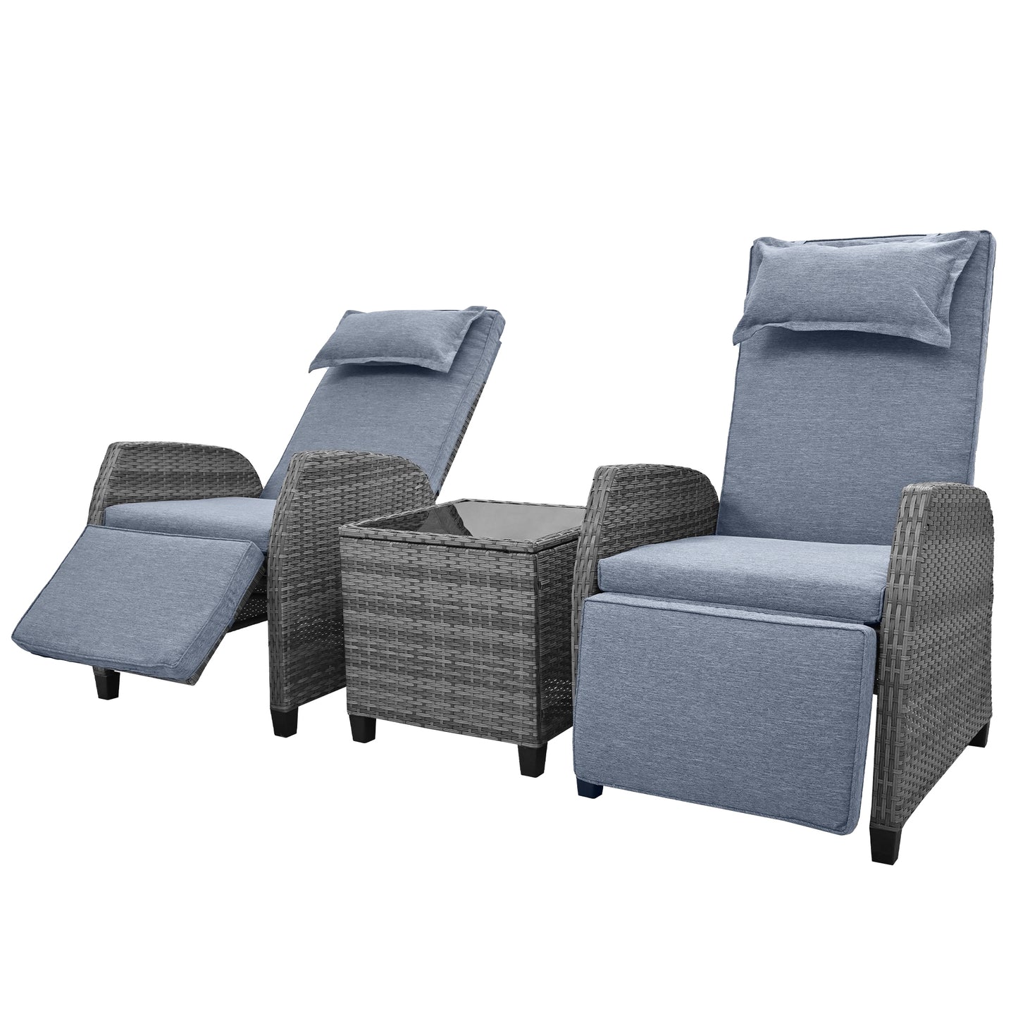 Warmsprings Contemporary U Style Rattan Patio Set