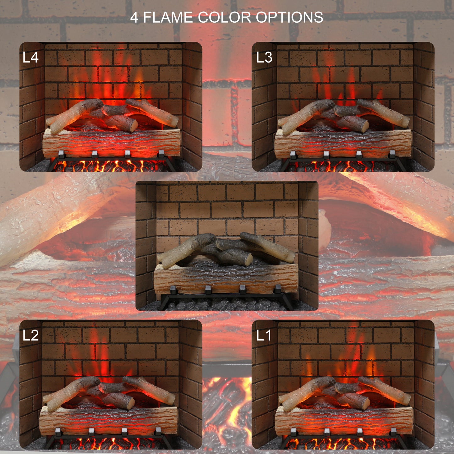 Bartholomew Modern Infrared Smokeless Electric Fireplace