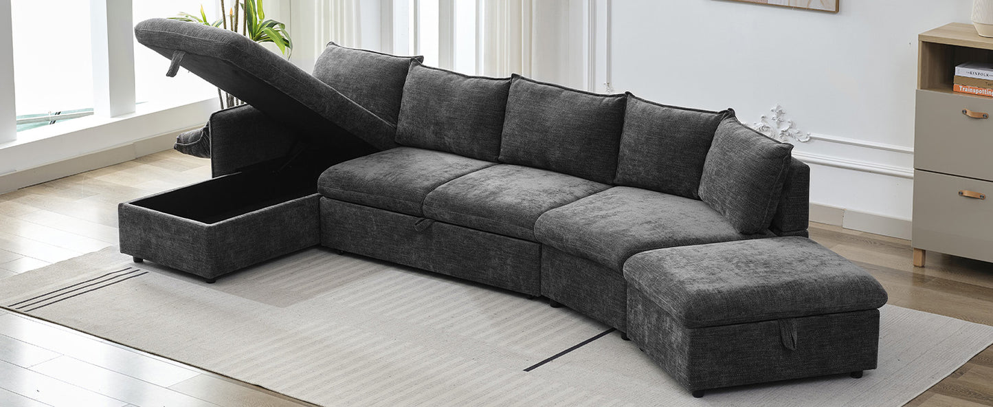 Sonoma Modern Pull-out Couch Sectional