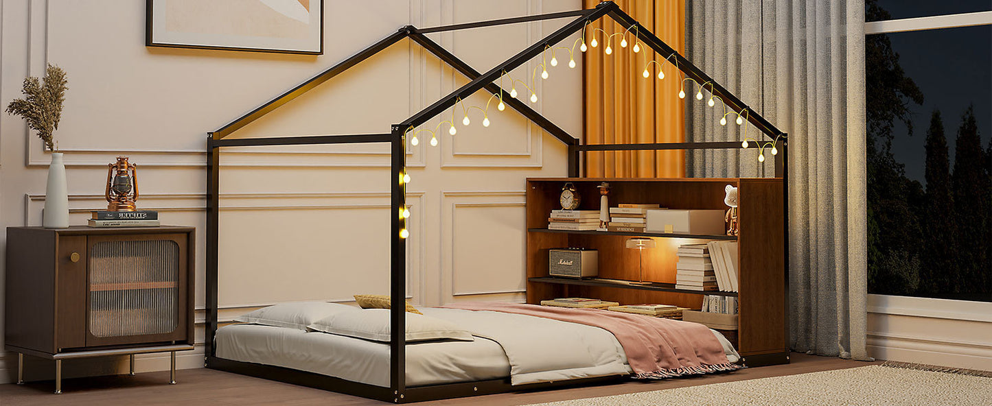 Bartholomew Industrial Metal House Bed Frame