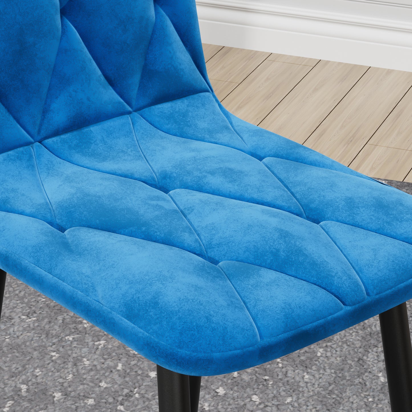 Westport Modern Velvet Upholstered Dining Chairs