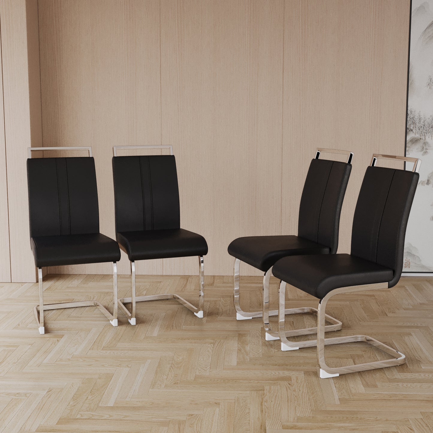 Lula Modern C-shaped PU Leather Chairs