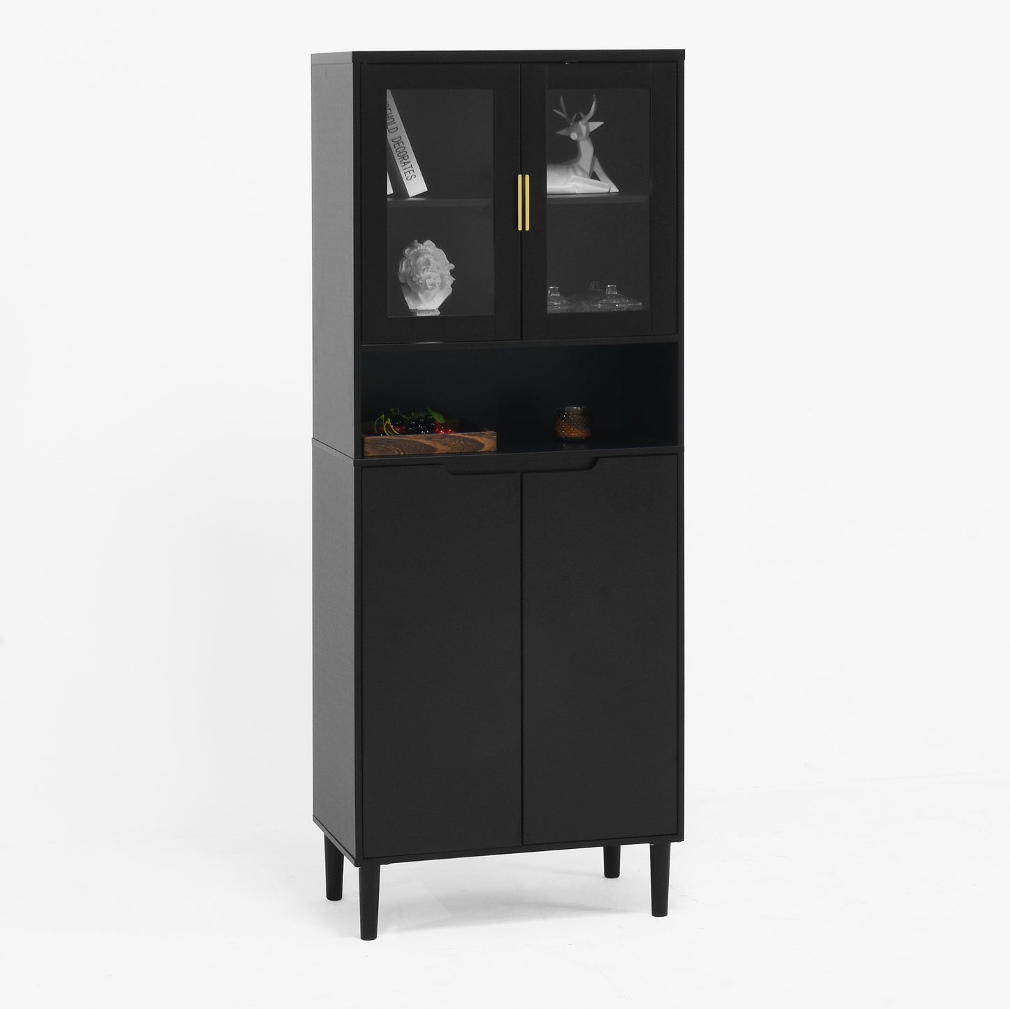Sonoma Modern Glass Storage Bedroom Cabinet