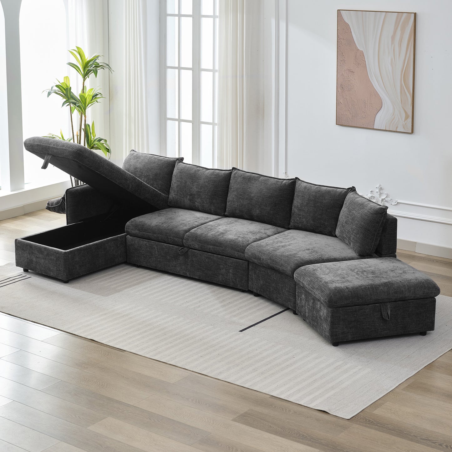 Sonoma Modern Pull-out Couch Sectional
