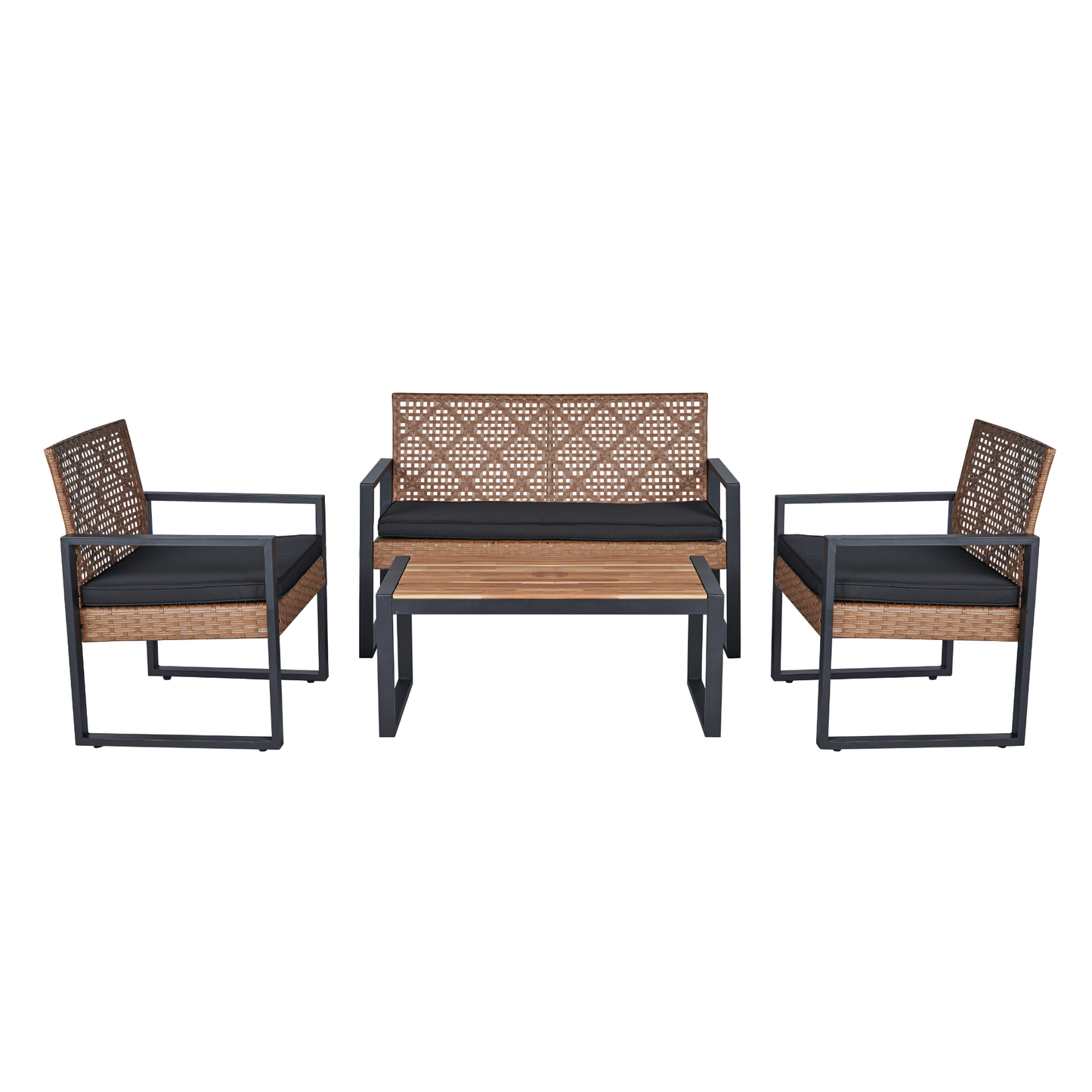 Lula Modern Acacia Wood Patio Set