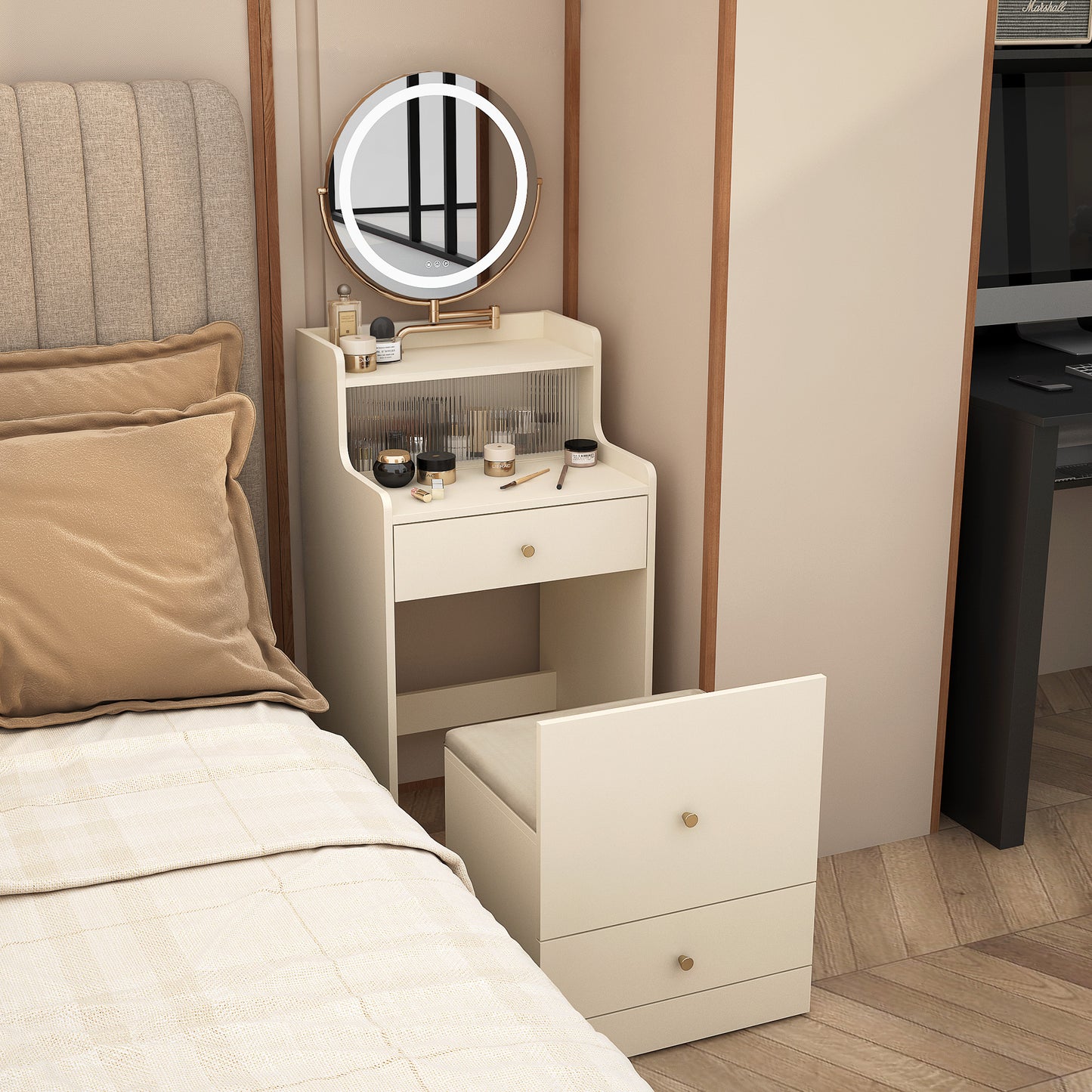 Centerville Contemporary Compact Makeup Vanity