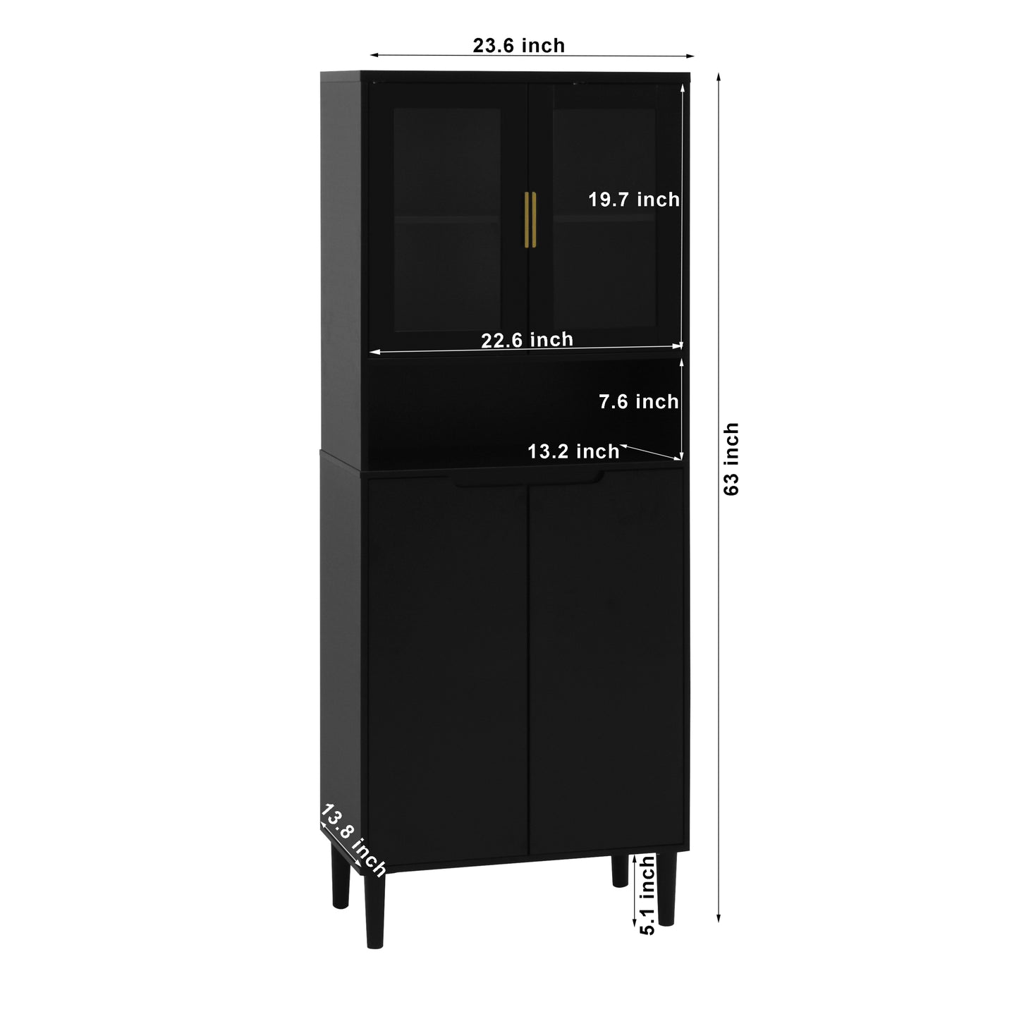 Sonoma Modern Glass Storage Bedroom Cabinet