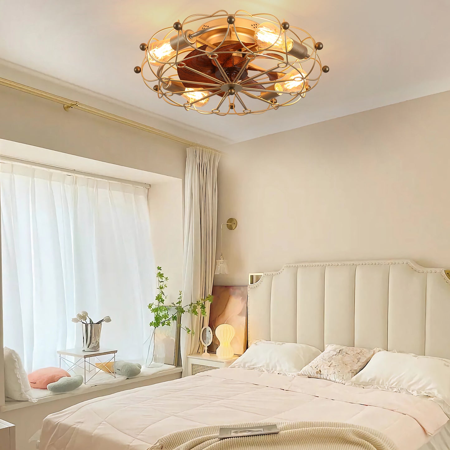 Napa Modern Caged Low Profile Fan Lights