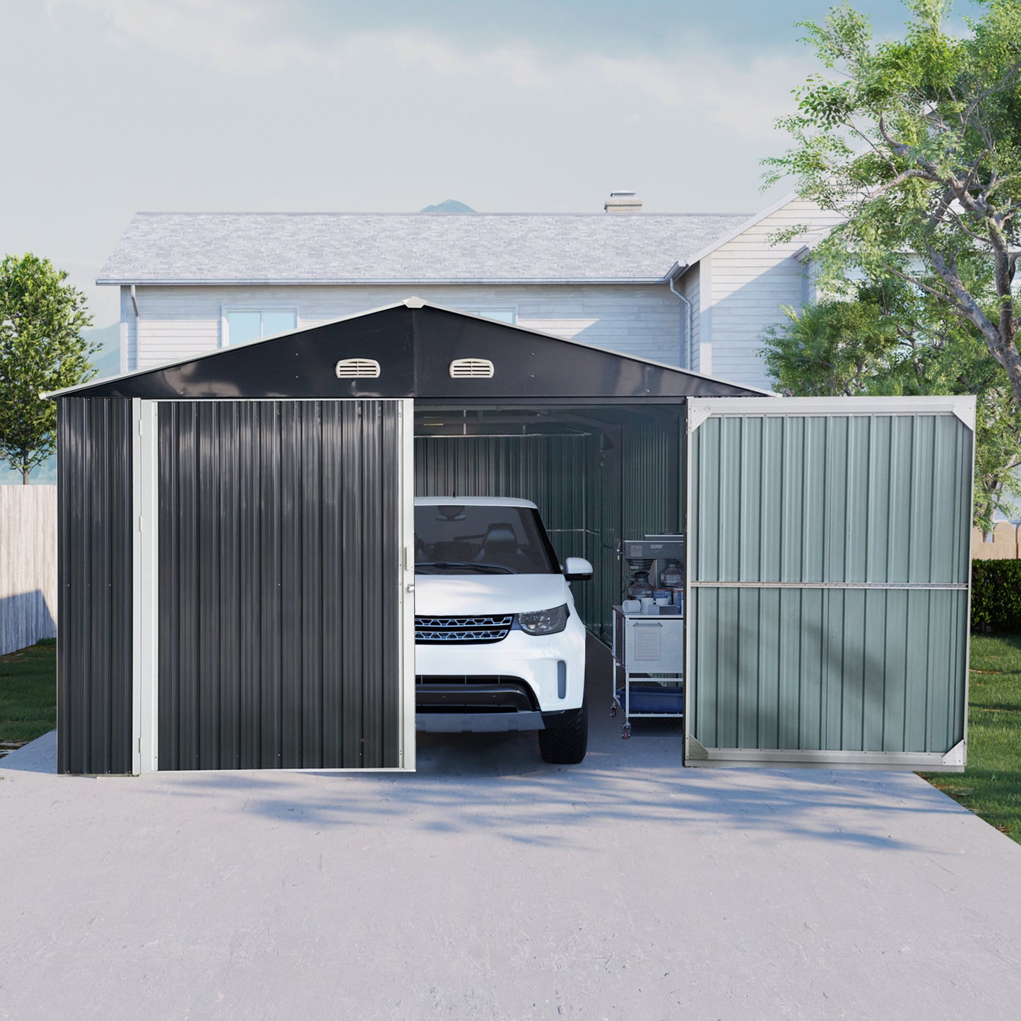Irvington Industrial Metal Outdoor Storage Shed