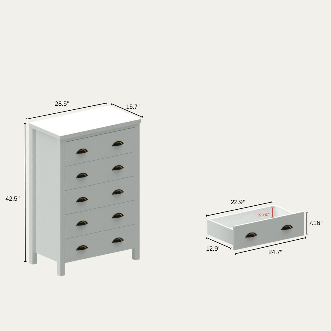Ghivi Modern Safari Classic Drawer Chest