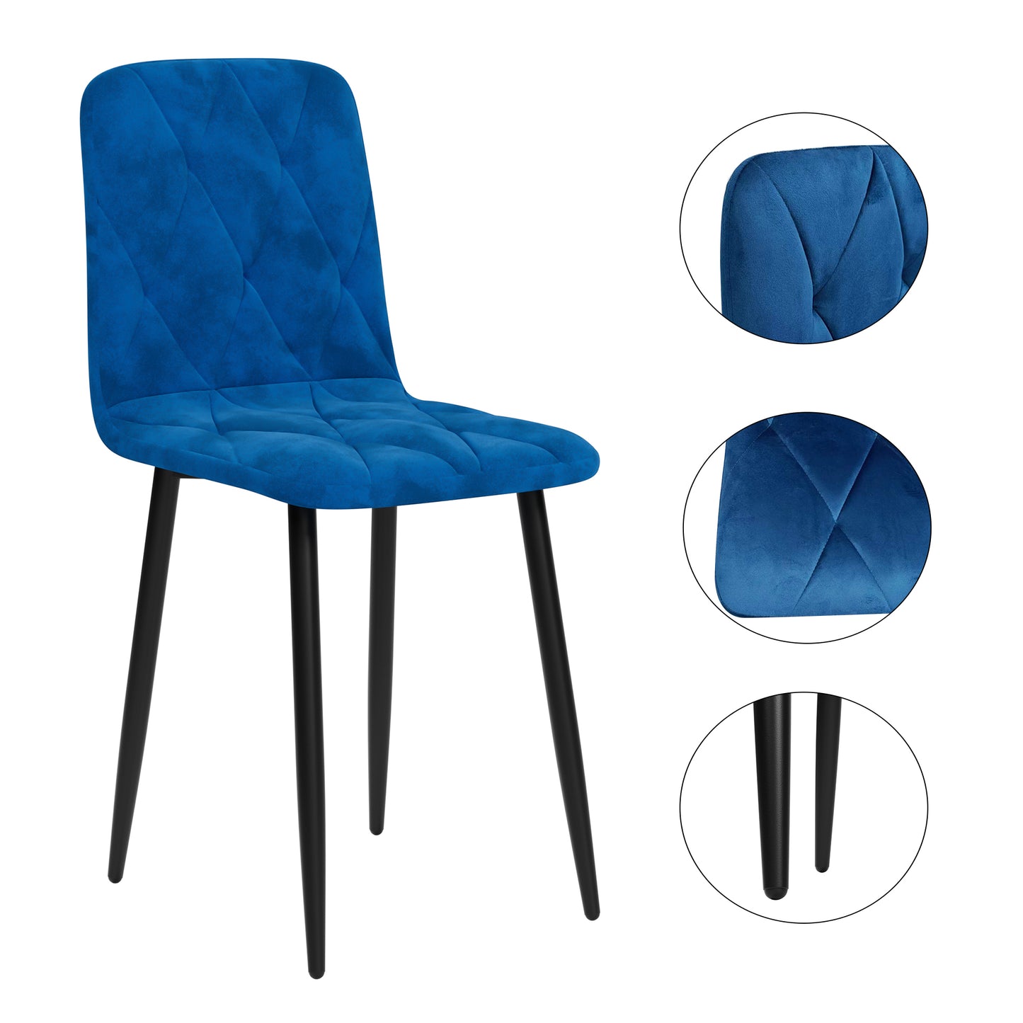 Westport Modern Velvet Upholstered Dining Chairs