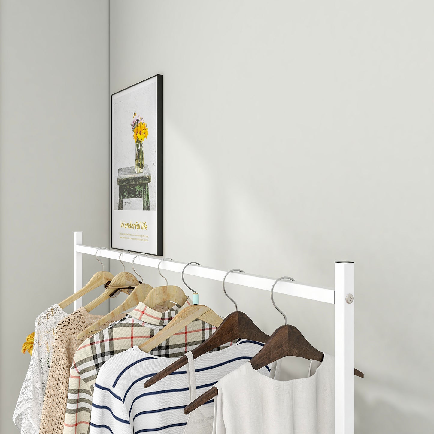 Bartholomew Industrial Freestanding Clothing Rack