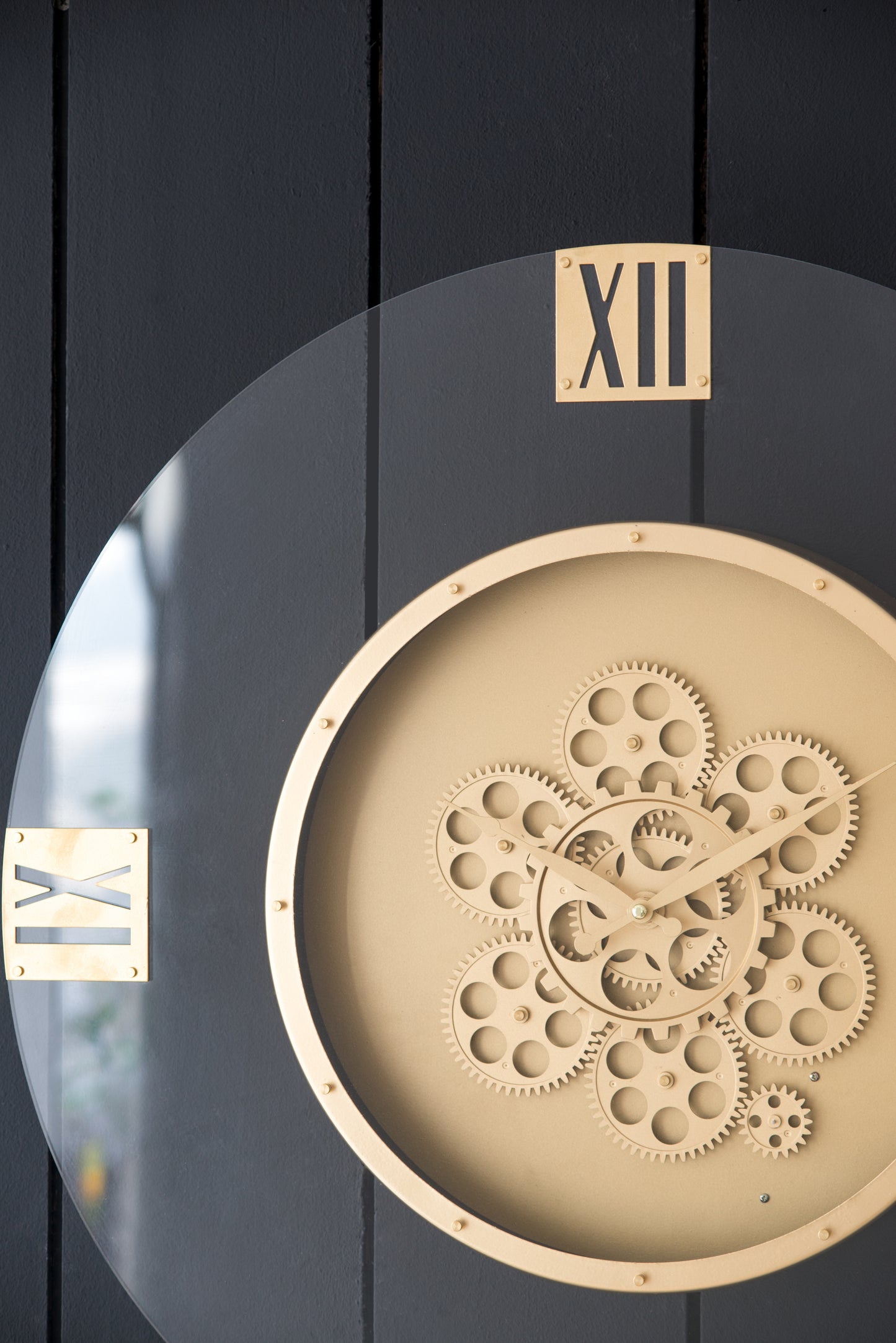 Cleo Contemporary Velvet Round Clock
