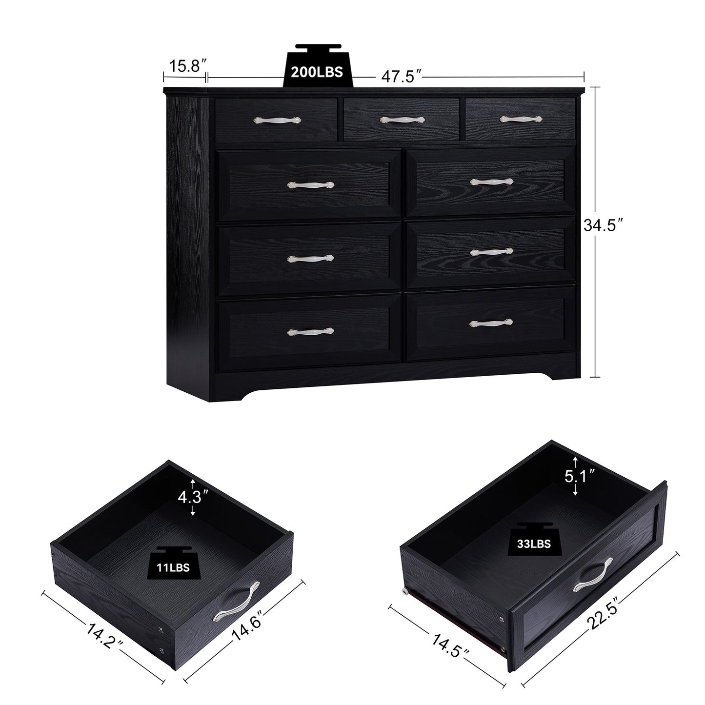 Fremont Modern Wood Dresser