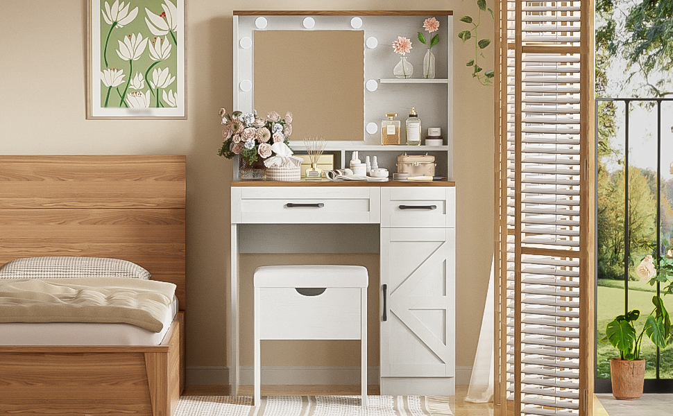 Jiron Craftsman Farmhouse Vanity Set