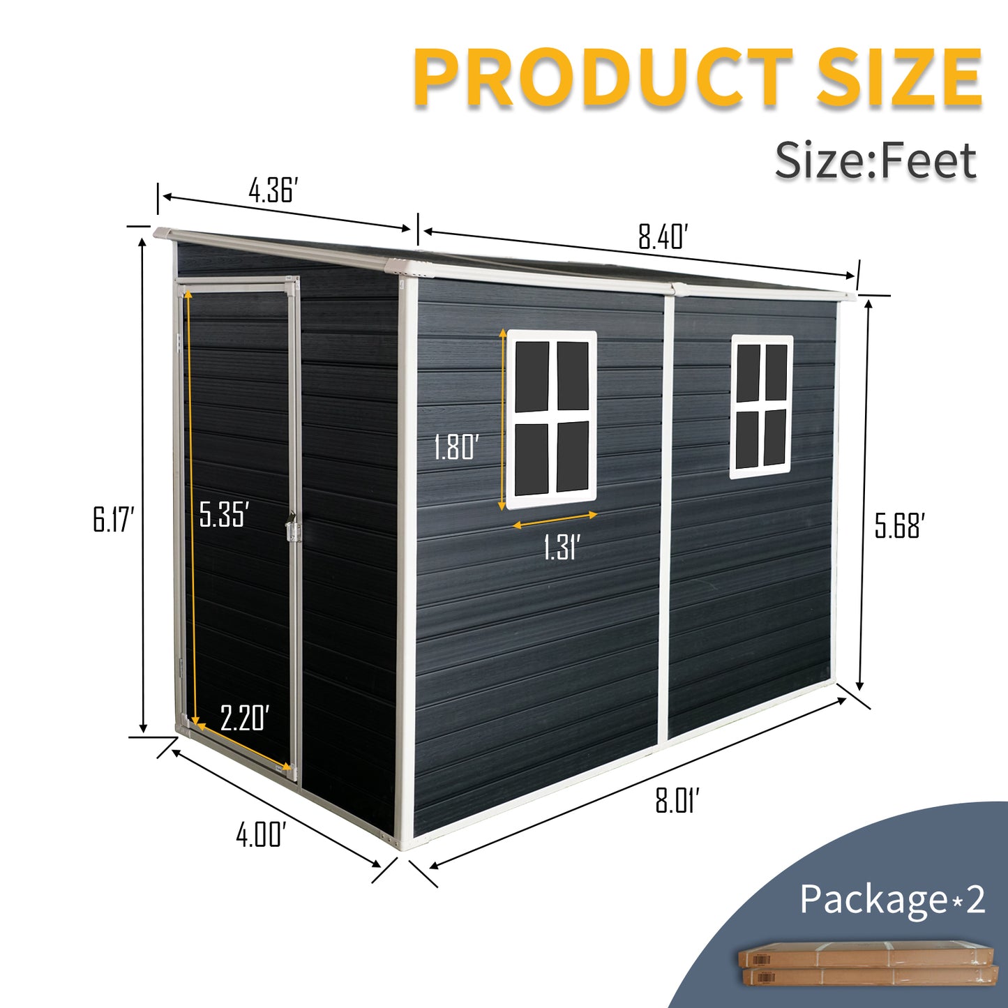Jiron Contemporary Resin Shed