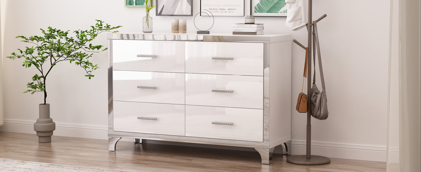 Cleo Modern Mirrored Storage Cabinet