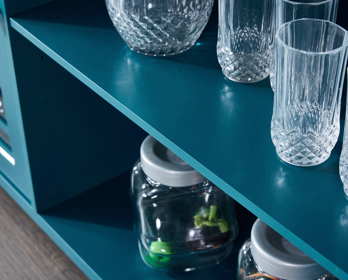 Elmcrest Traditional Velvet Sideboard Buffet Table