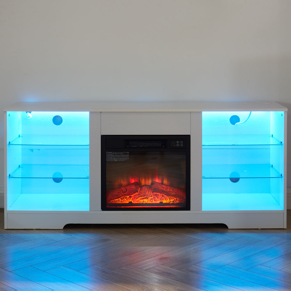 Marcel Modern LED Fireplace TV Stand
