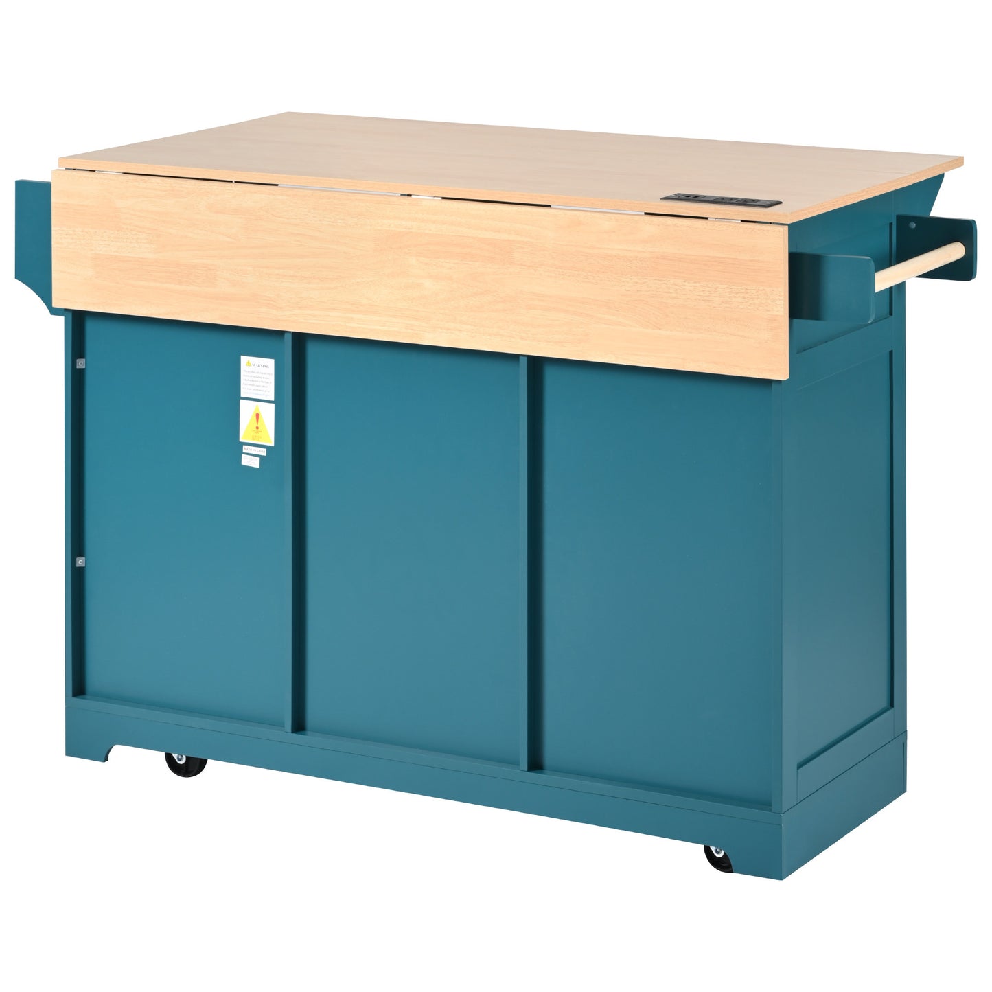 Cleo Modern Rolling Kitchen Cart