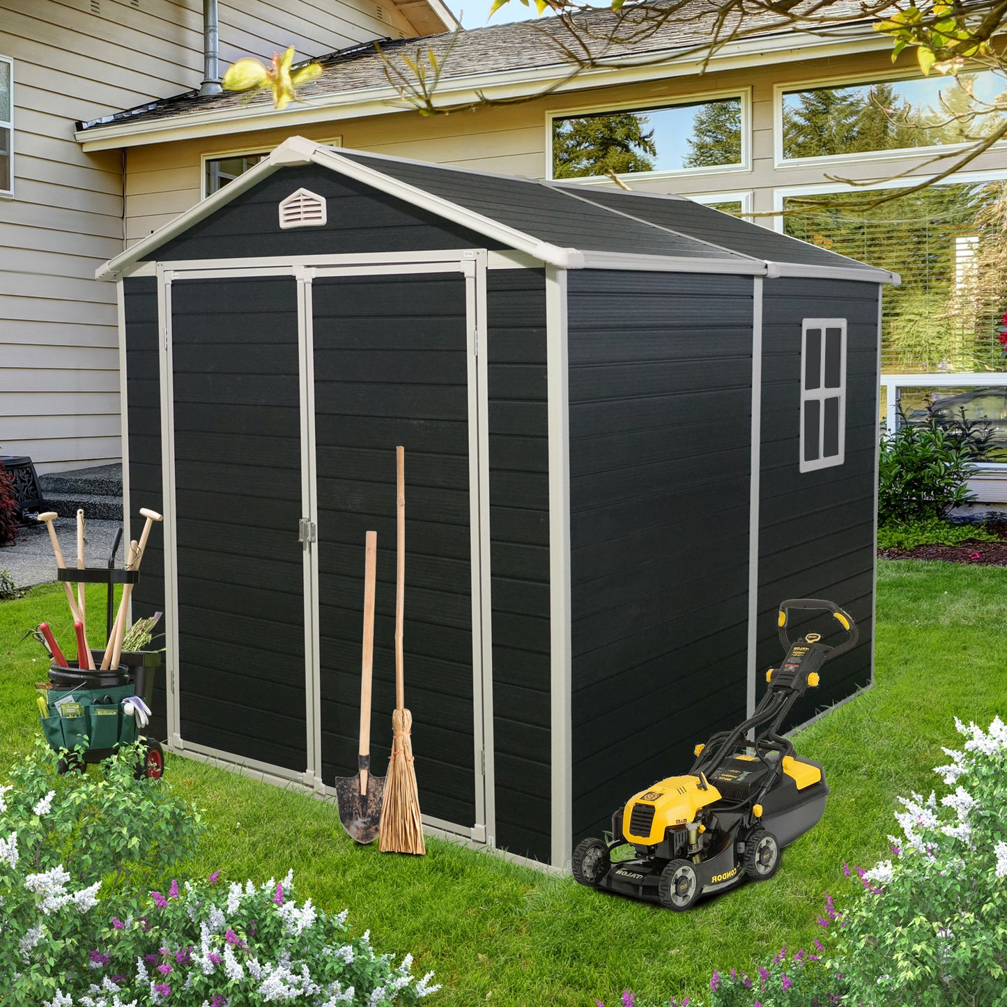 Warmsprings Industrial Resin Outdoor Storage Shed